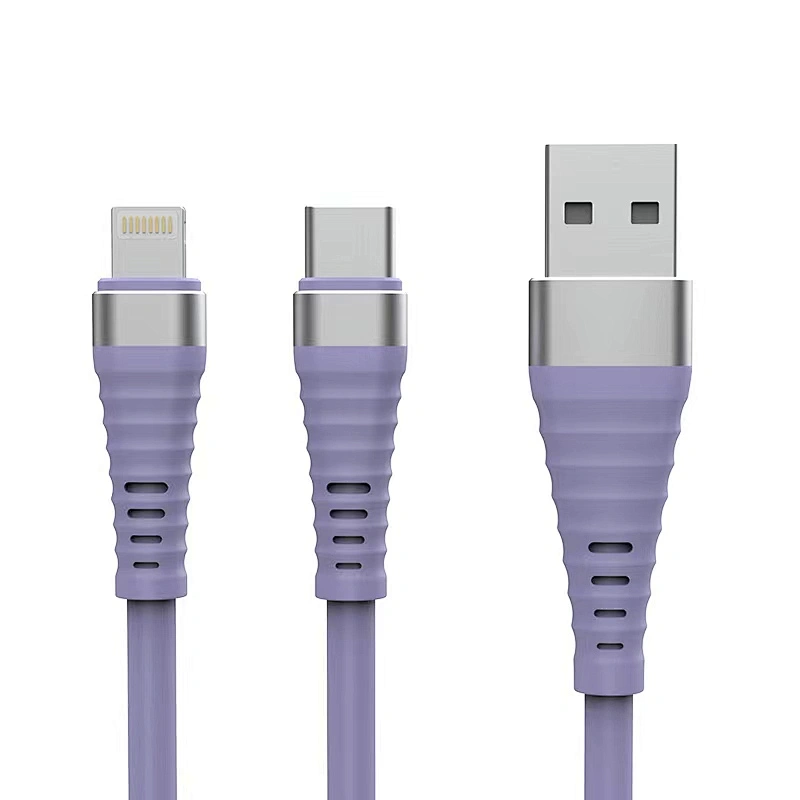 MFI Liquid Silicone  cable purple