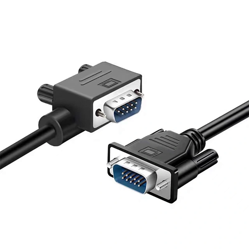 OEM 270 degrees DB9P 90 degrees cable RS232 extension cable gold plated