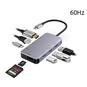 Multiport 60Hz Type-C TO HDMI 8 in 1 Docking Station
