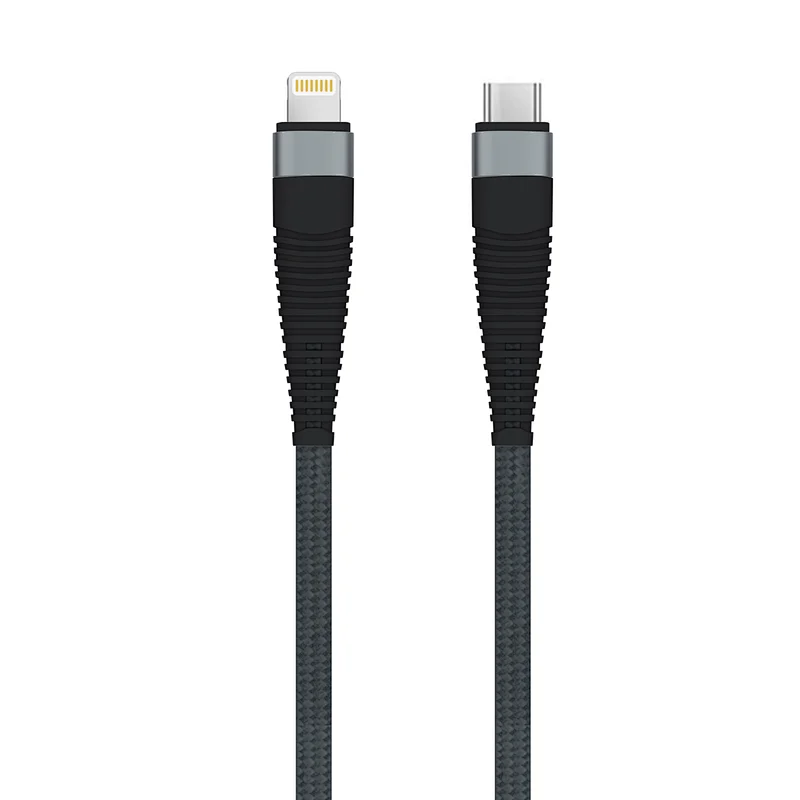 USB Lightning to type-C black PD cable