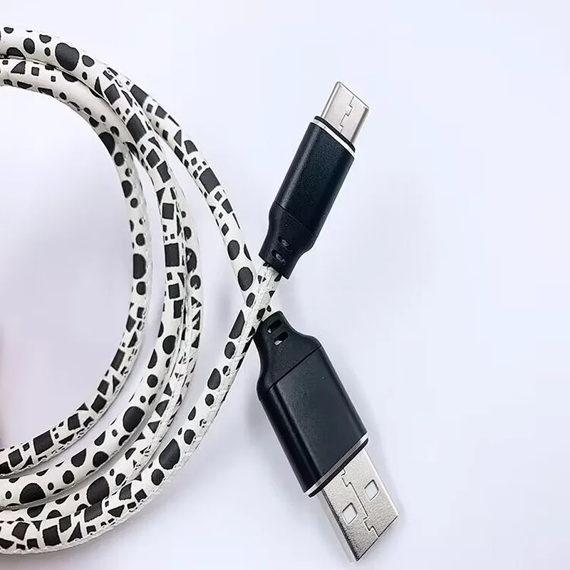 Luminous leather data cable
