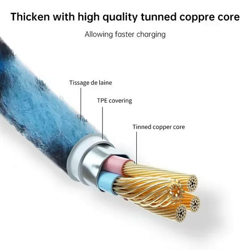plush braided cable