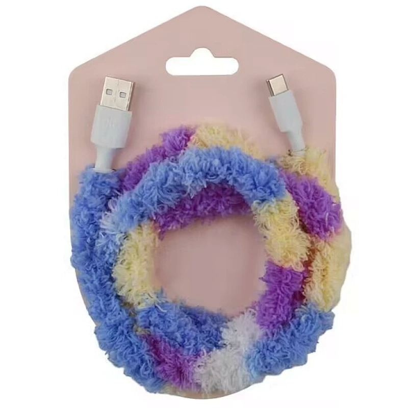 plush braided protection cable