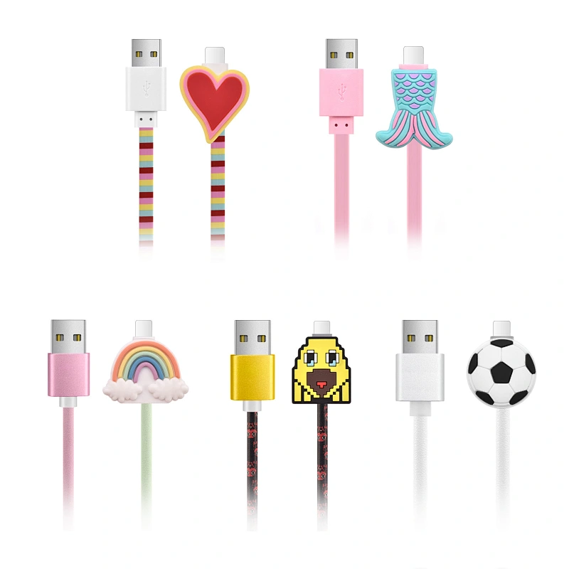 cartoon pu leather cable