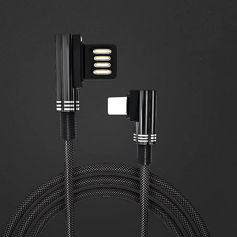 usb a -lightning game cable black  braided
