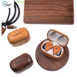 GRS wooden case Bluetooth earbuds
