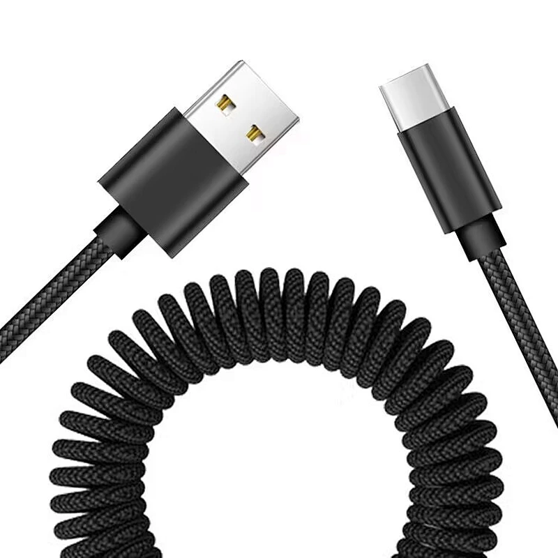 Spring Coiled Charging Cable