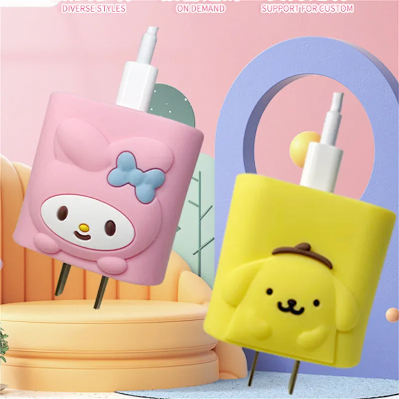 Cute silicone charger protective case