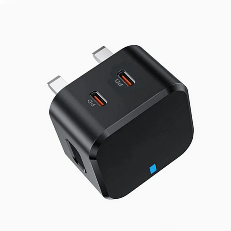PD20W Double USB C ports wall charger dual TYPE-C fast charger with uk plug