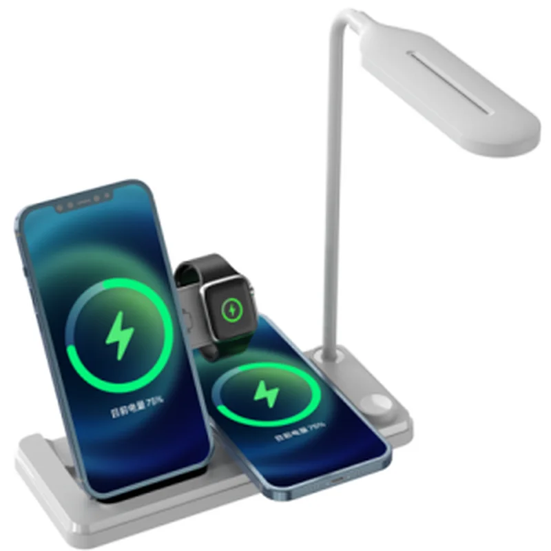 Foldable 10w Wireless Charger LED Table desk Lamp with Pen Holder