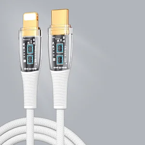 Transparent case PD100w nylon braided cable