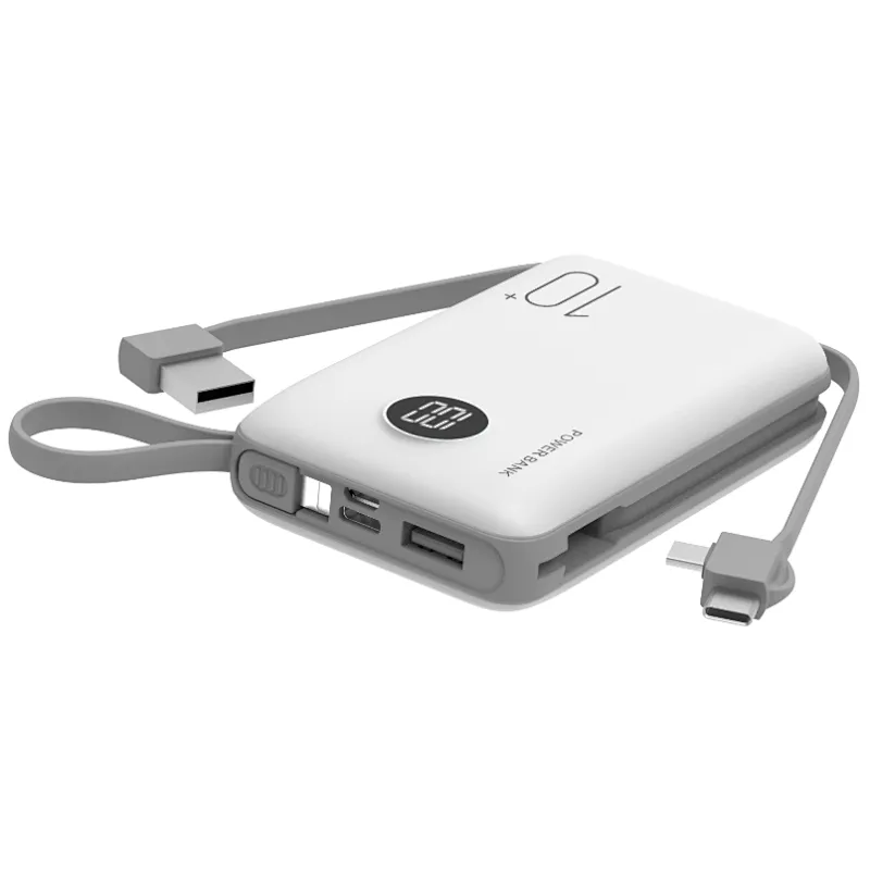 10000mAh 20000mAh power bank built-in 3 in 1 cables