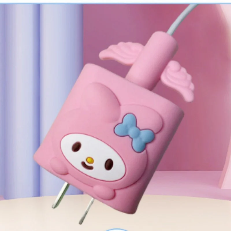 Cute silicone charger protective case
