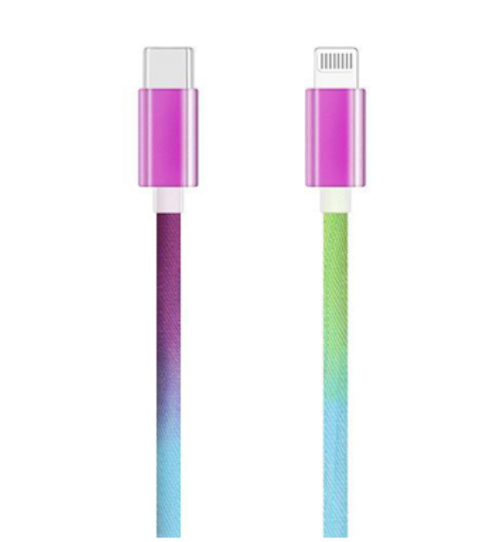 colorful rainbow phone cable