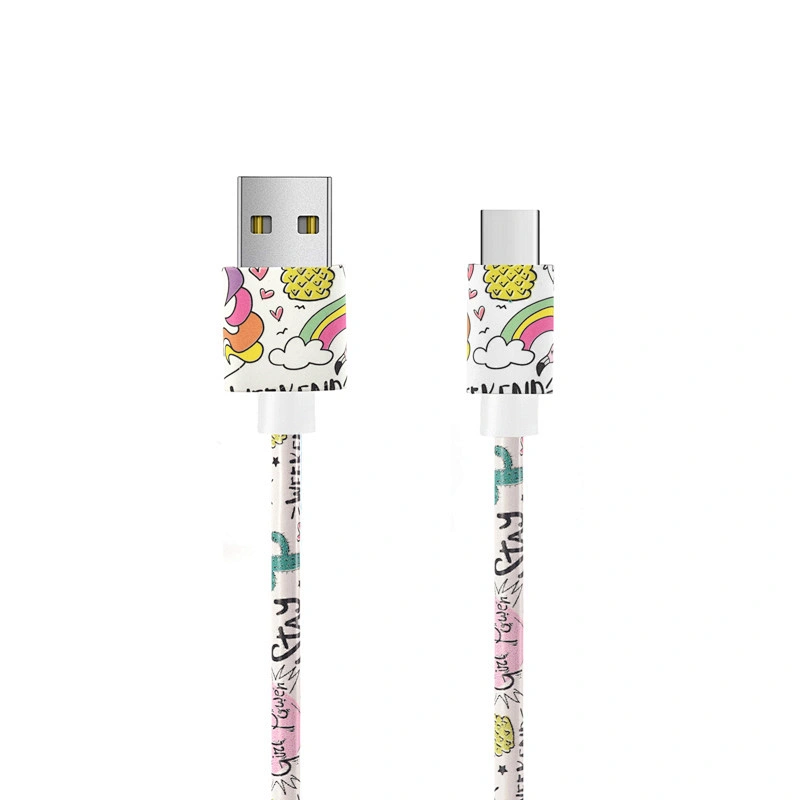 gold pu leather cable
