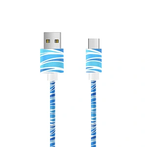 blue pu leather cable