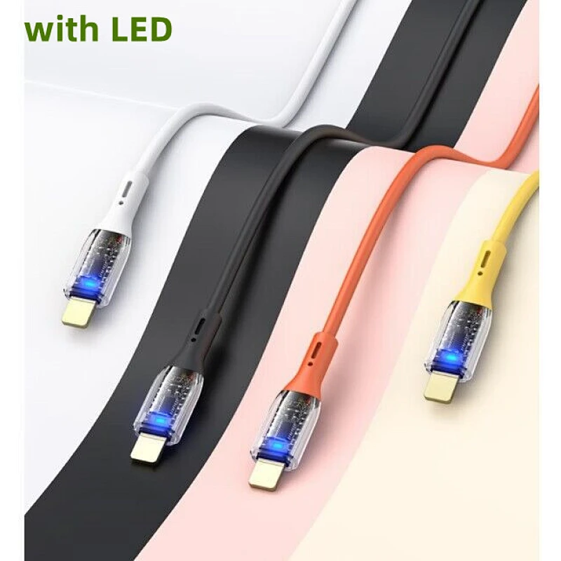 transparent case light cable