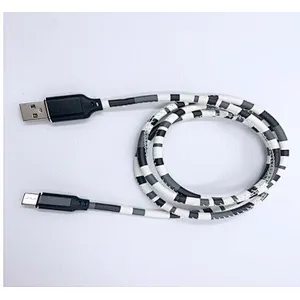 Luminous leather data cable charging cables with LED