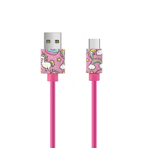 pink pu leather cable