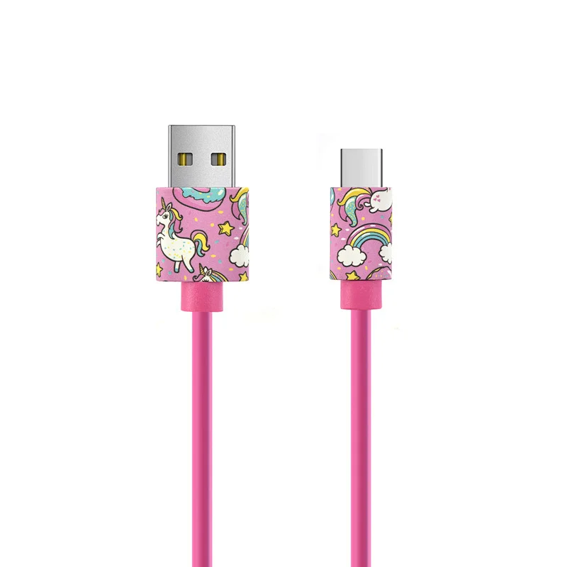 pink pu leather cable