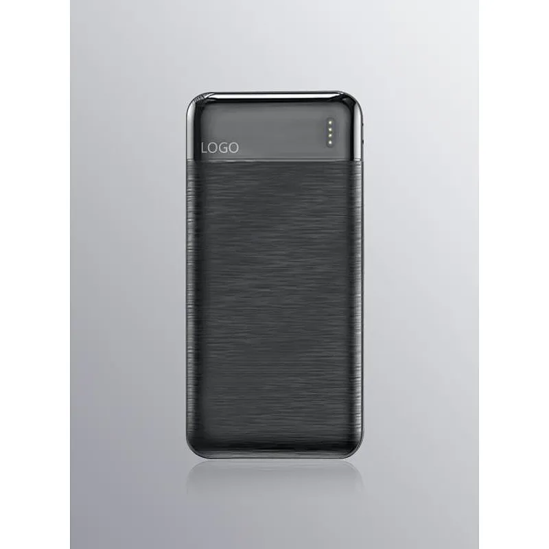 Brushed Pattern 10000mAh 20000mAh Mobile Power Bank with 4 led indicator