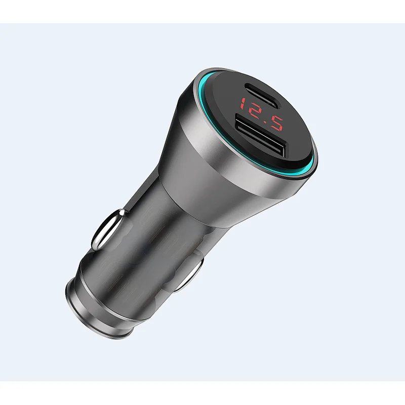 transparent case (QC3.0+PD30W) (QC3.0+PD25W) car charger with LED digital display