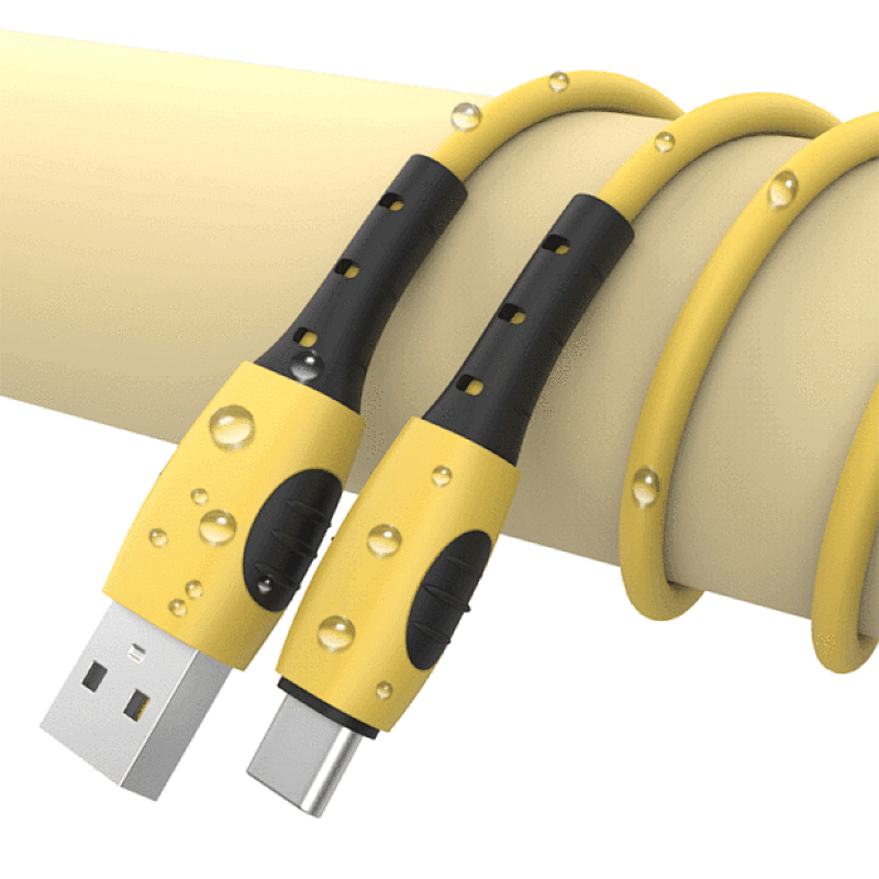 Two - color injection molded liquid silicone cable