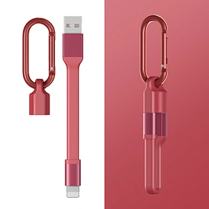 Portable key chain data cable