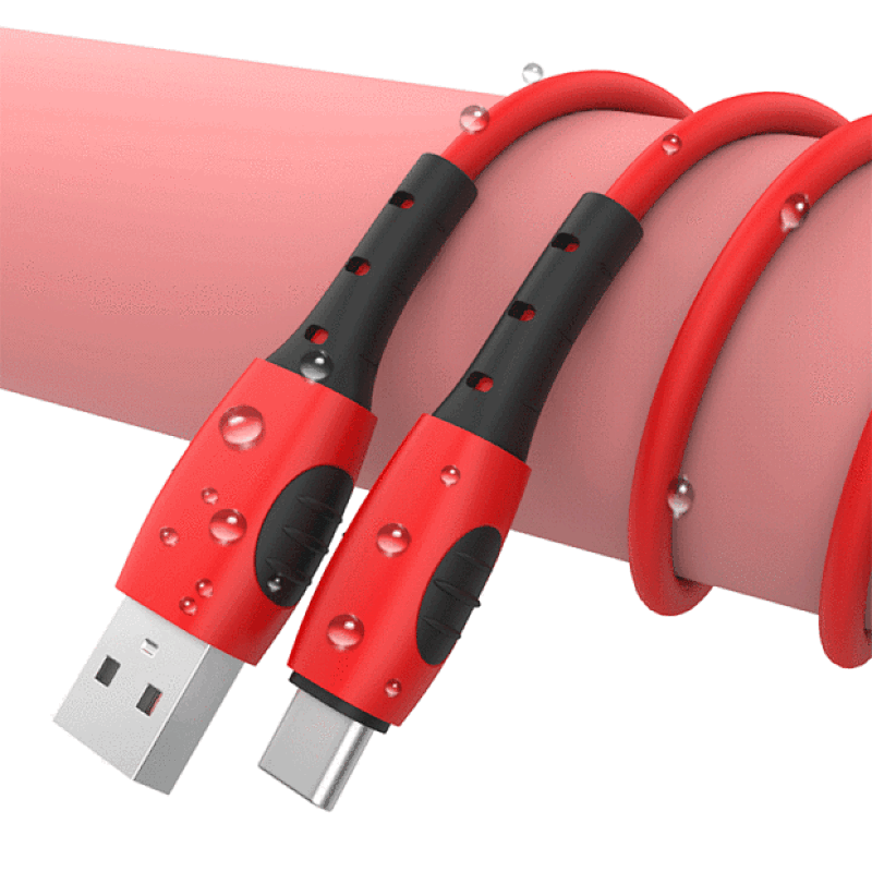 Two - color injection molded liquid silicone cable