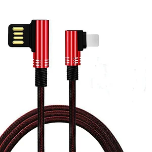 usb a -lightning game cable black and red braided