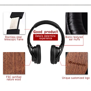GRS wooden Bluetooth headset