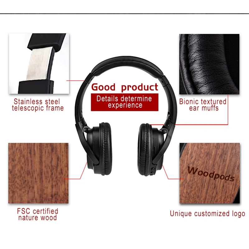 GRS wooden Bluetooth headset