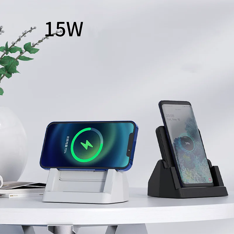 New Vertical 15W Wireless Charger Compatible for All Mobile Phones