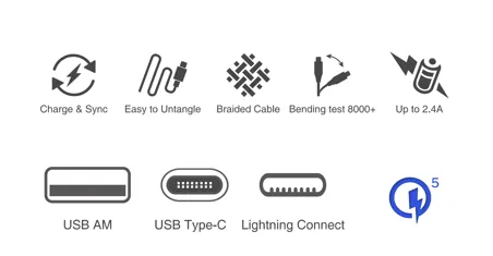 right angle mfi cable