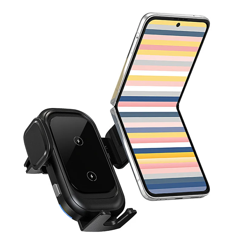 LED indicator dual-coils wireless charger 15w especially for Samsung folded phones