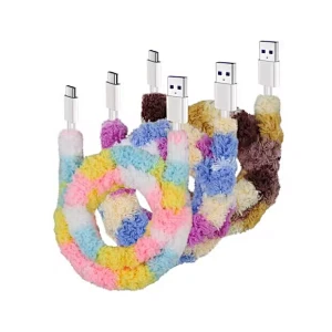 plush braided protection cable