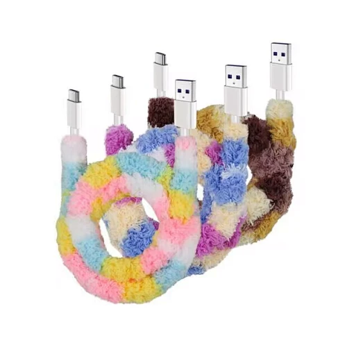 plush braided protection cable