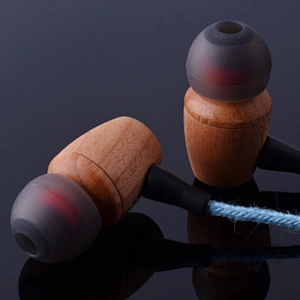 GRS wooden wire earphones with microphone