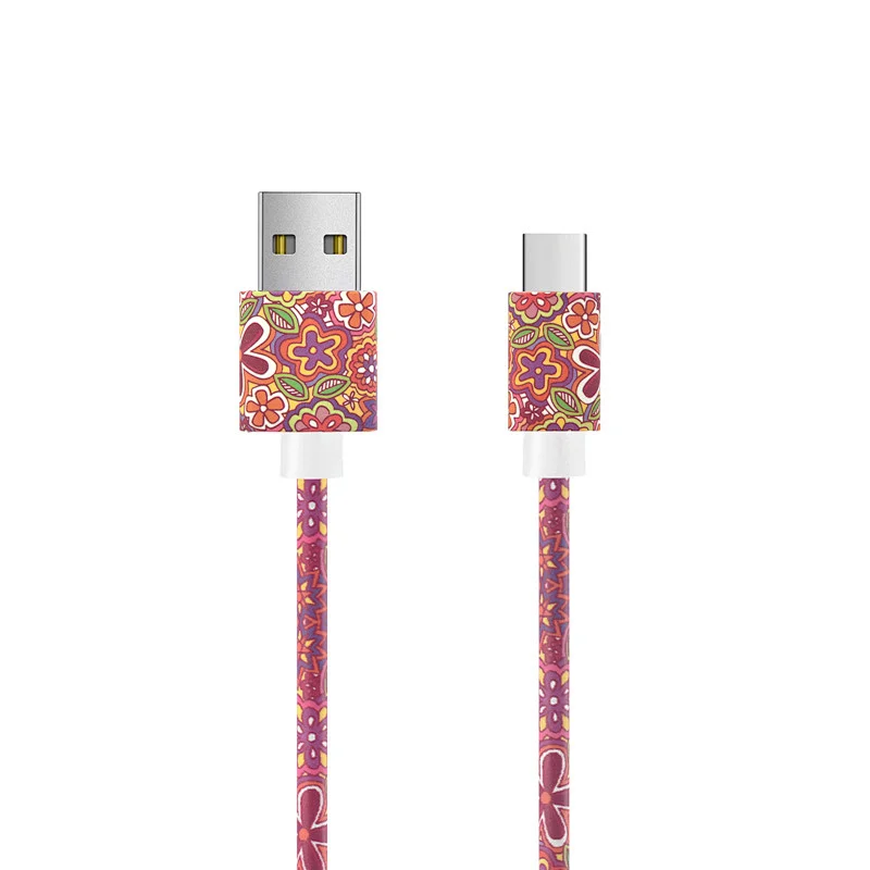 pattern pu leather cable