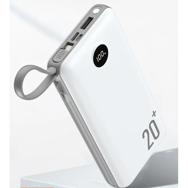 10000mAh 20000mAh power bank built-in 3 in 1 cables