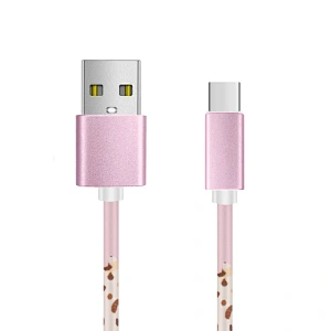 cartoon pu type-c data cable
