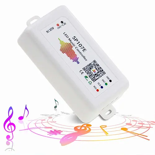 Contrôleur musical LED IC Pixel RGB/RGBW avec télécommande - 5-12V