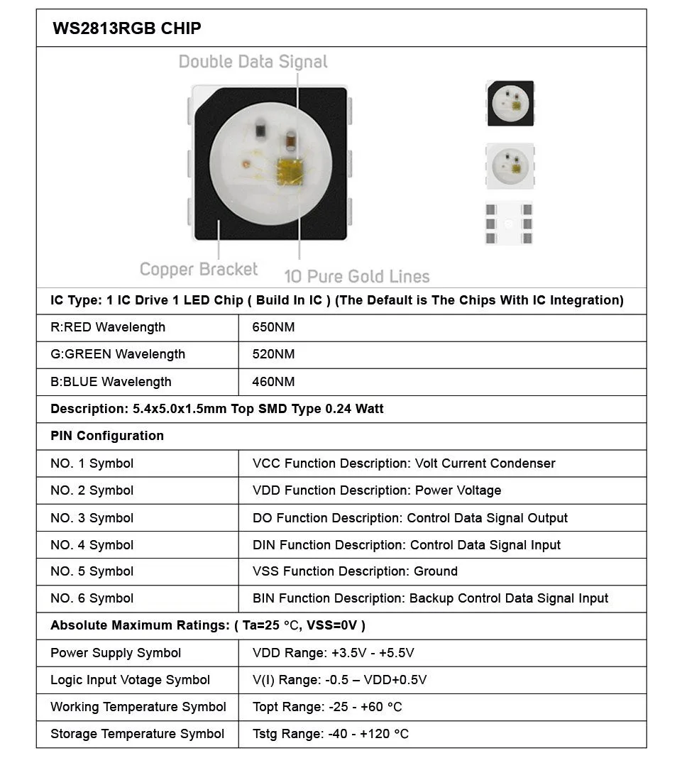 led ws2813 led chip