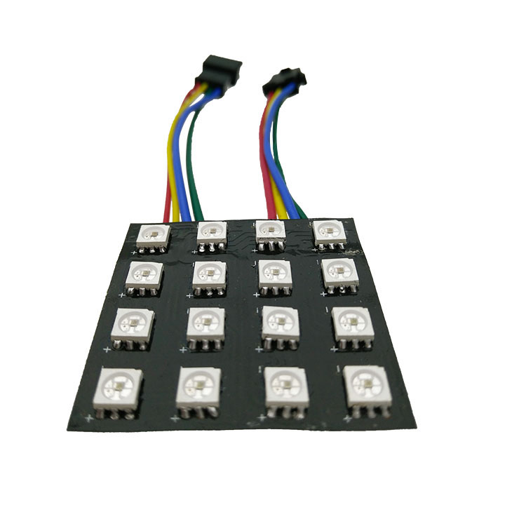 4x4 ws2812b sk6812 rgb led matrix with black pcb