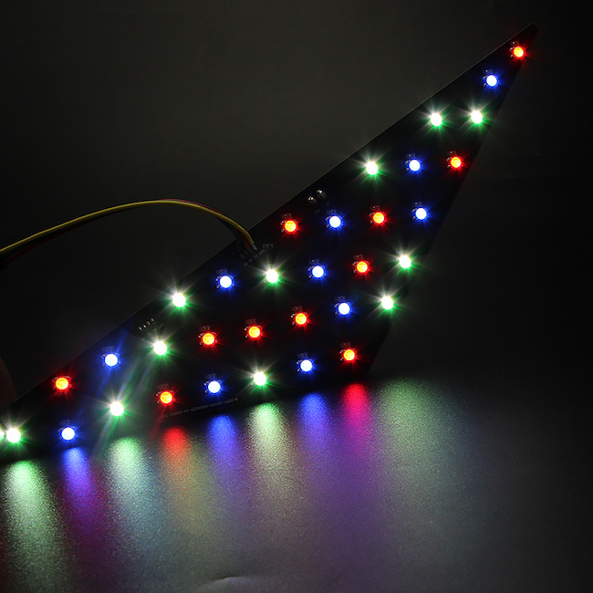 China 34leds sk6812 addressable triangular rgbw led matrix