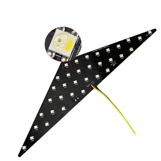 addressable triangular rgbw led matrix