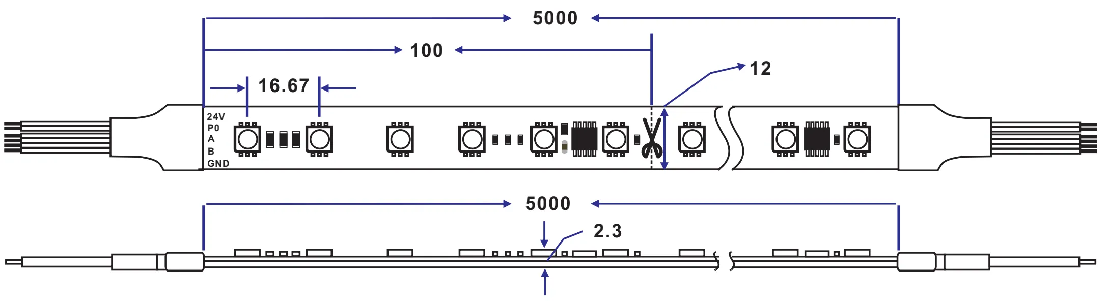 tira de led rgb sm16512