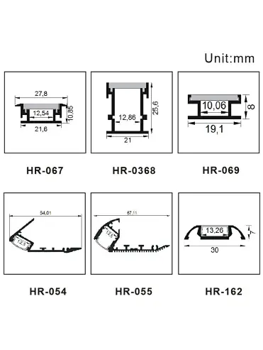 Floor led aluminum profile series