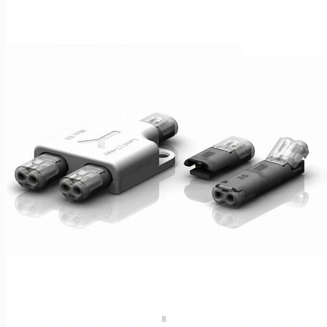 led strip pluggable wire joint & distribution connector