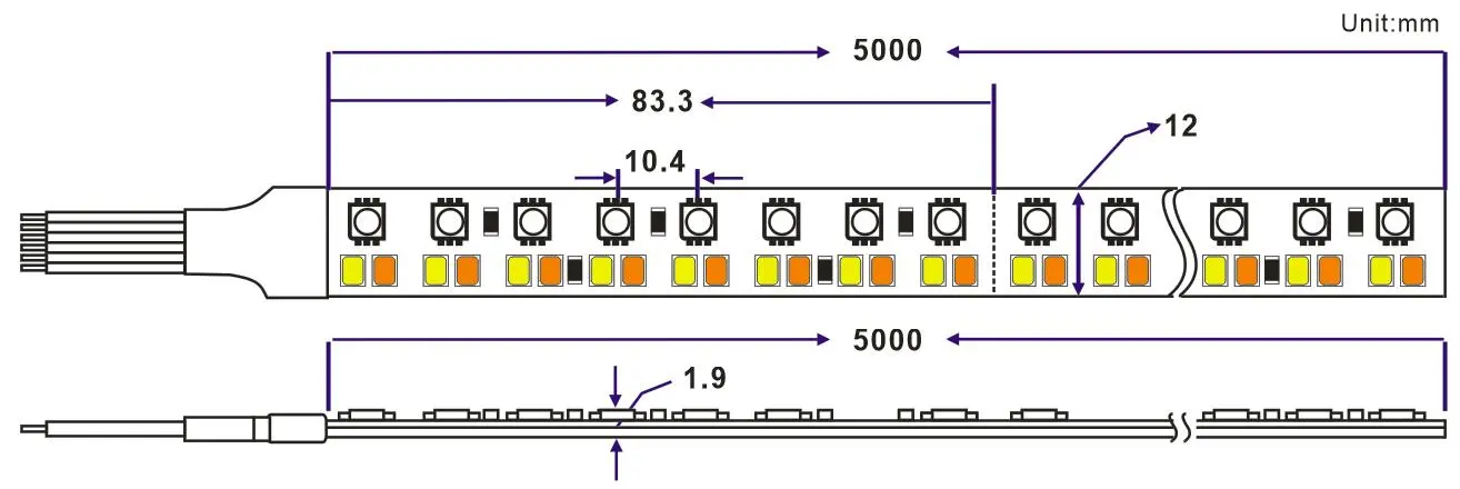 3838 2835 RGB CCT LED strip